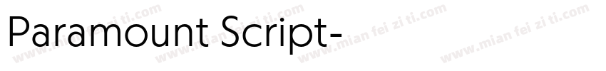 Paramount Script字体转换